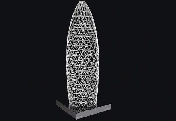 Norman Foster RA, 30 St Mary Axe; scale model, 2012