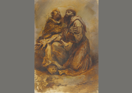 Two Franciscan Saints in Devotion, mid-1650s